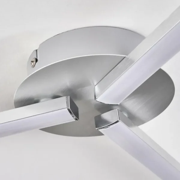 hofstein Plafonnier Mohlin LED Nickel mat, 3 lumières* Lampes Modernes