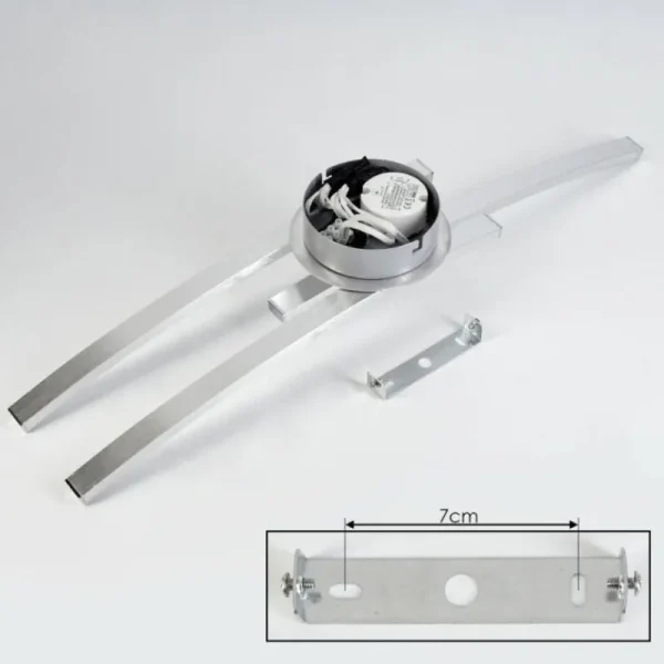 hofstein Plafonnier Mohlin LED Nickel mat, 3 lumières* Lampes Modernes