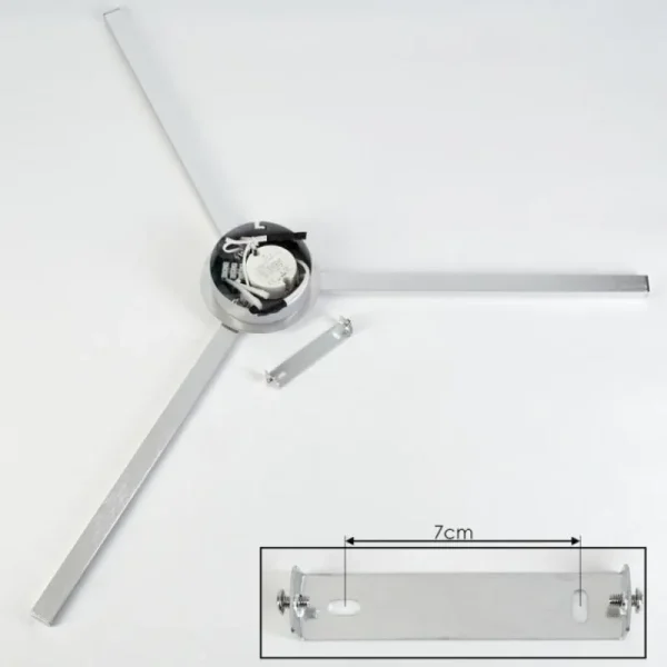 hofstein Plafonnier Mohlin LED Nickel mat, 3 lumières* Lampes Modernes
