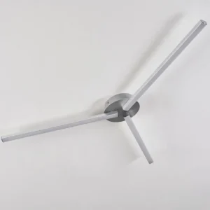 hofstein Plafonnier Mohlin LED Nickel mat, 3 lumières* Lampes Modernes