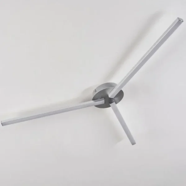 hofstein Plafonnier Mohlin LED Nickel mat, 3 lumières* Lampes Modernes