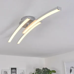 hofstein Plafonnier Mohlin LED Nickel mat, 3 lumières* Lampes Modernes