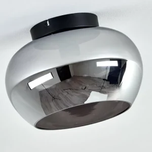 hofstein Plafonnier Molloy Chrome, Fumé, 1 lumière* Lampes Modernes