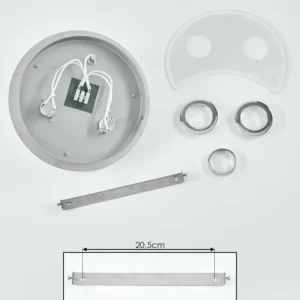 hofstein Plafonnier Morges LED Chrome, Blanc, 3 lumières* Lampes En Verre