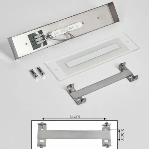 hofstein Plafonnier Morges LED Chrome, 1 lumière* Lampes En Verre