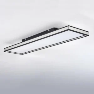 hofstein Plafonnier Nabbas LED Noir, 1 lumière, Télécommandes* Lampes Modernes