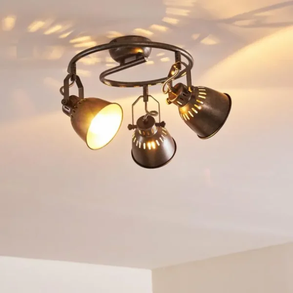 hofstein Plafonnier Nanlia Gris, Argenté, 3 lumières* Lampes Modernes