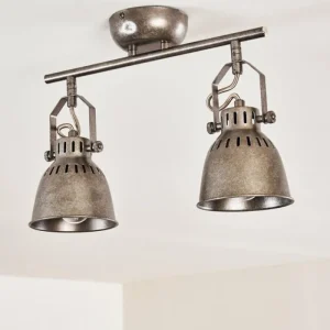 hofstein Plafonnier Nanlia Gris, Argenté, 2 lumières* Lampes Modernes