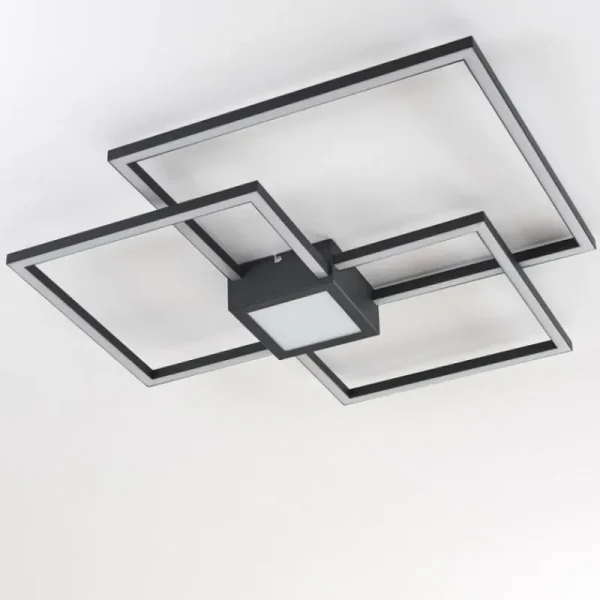 hofstein Plafonnier Narpes LED Anthracite, 1 lumière* Lampes Modernes
