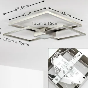 hofstein Plafonnier Narpes LED Nickel mat, 1 lumière* Lampes Modernes