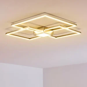 hofstein Plafonnier Narpes LED Nickel mat, 1 lumière* Lampes Modernes