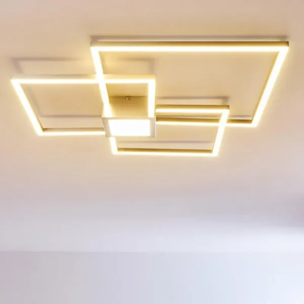 hofstein Plafonnier Narpes LED Nickel mat, 1 lumière* Lampes Modernes
