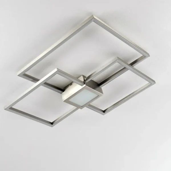hofstein Plafonnier Narpes LED Nickel mat, 1 lumière* Lampes Modernes