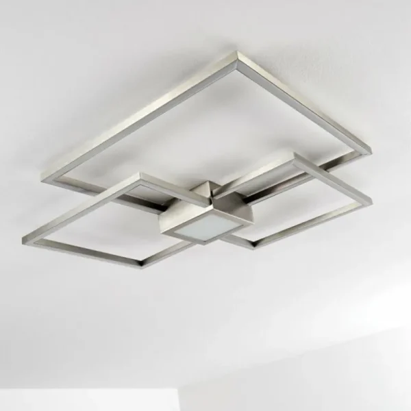 hofstein Plafonnier Narpes LED Nickel mat, 1 lumière* Lampes Modernes