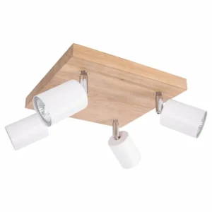 hofstein Plafonnier Nazca Bois clair, 4 lumières* Lampes Modernes