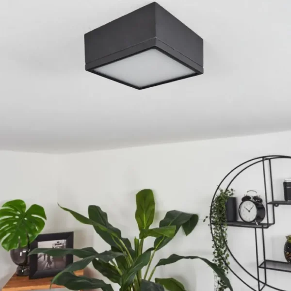 hofstein Plafonnier Netstal LED Anthracite, 1 lumière* Lampes Modernes