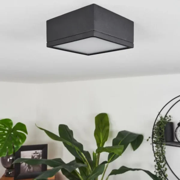 hofstein Plafonnier Netstal LED Anthracite, 1 lumière* Lampes Modernes