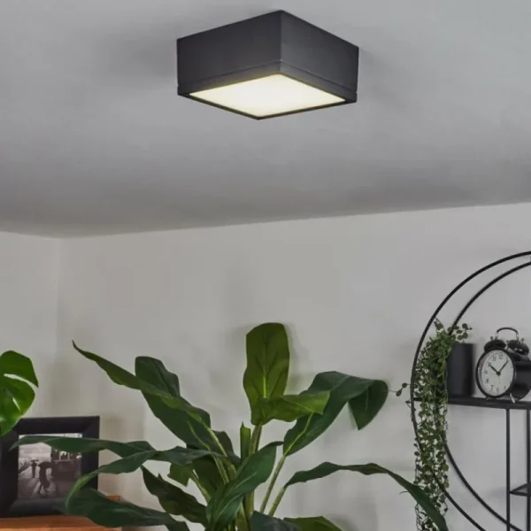 hofstein Plafonnier Netstal LED Anthracite, 1 lumière* Lampes Modernes