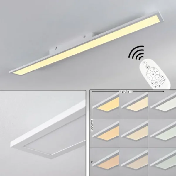 hofstein Plafonnier Nexo LED Blanc, 1 lumière, Télécommandes* Lampes Modernes