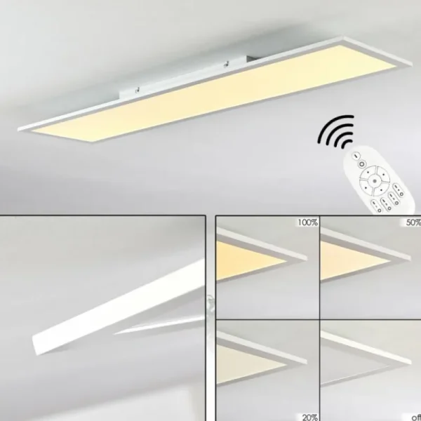 hofstein Plafonnier Nexo LED Blanc, 1 lumière, Télécommandes* Lampes Modernes