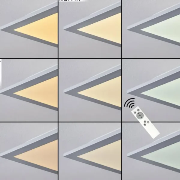hofstein Plafonnier Nexo LED Blanc, 1 lumière, Télécommandes* Lampes Modernes