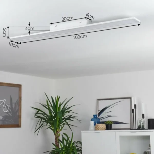 hofstein Plafonnier Nexo LED Blanc, 1 lumière, Télécommandes* Lampes Modernes
