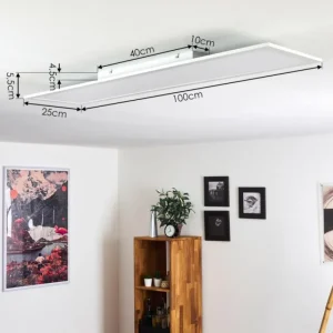 hofstein Plafonnier Nexo LED Blanc, 1 lumière, Télécommandes* Lampes Modernes