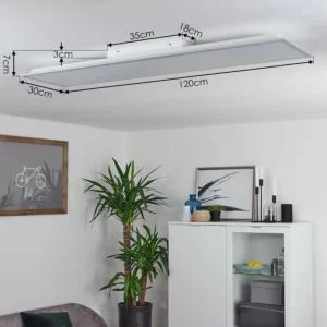 hofstein Plafonnier Nexo LED Blanc, 1 lumière, Télécommandes* Lampes Modernes