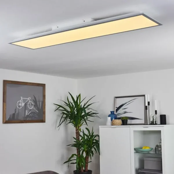 hofstein Plafonnier Nexo LED Blanc, 1 lumière, Télécommandes* Lampes Modernes
