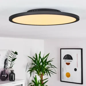 hofstein Plafonnier Nexo LED Noir, 1 lumière, Télécommandes* Lampes Modernes