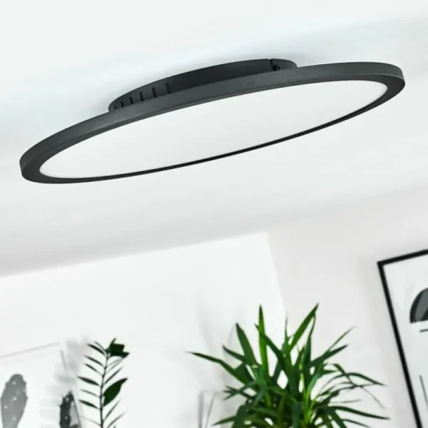 hofstein Plafonnier Nexo LED Noir, 1 lumière, Télécommandes* Lampes Modernes