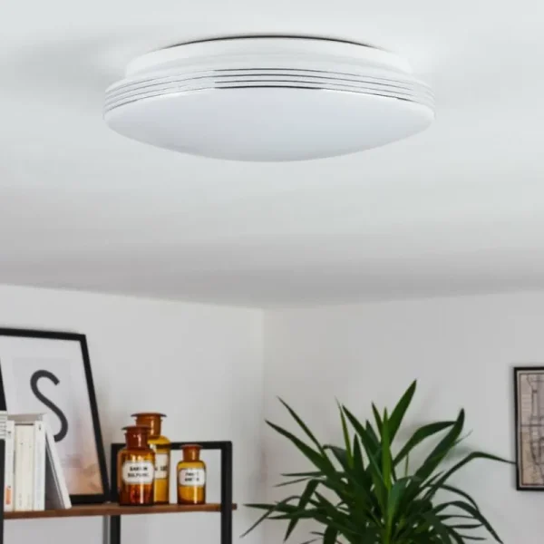 hofstein Plafonnier Niebla LED Blanc, 1 lumière* Lampes Modernes