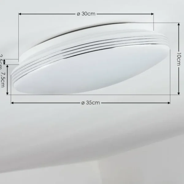 hofstein Plafonnier Niebla LED Blanc, 1 lumière* Lampes Modernes