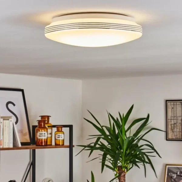 hofstein Plafonnier Niebla LED Blanc, 1 lumière* Lampes Modernes