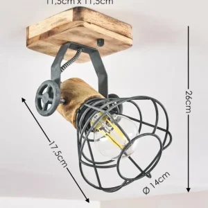 hofstein Plafonnier Nifun Brun, Gris, 1 lumière* Lampes Modernes