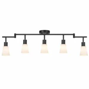 Luminaires Nordlux Plafonnier Nordlux COLE Noir, 5 lumières* Lampes En Verre