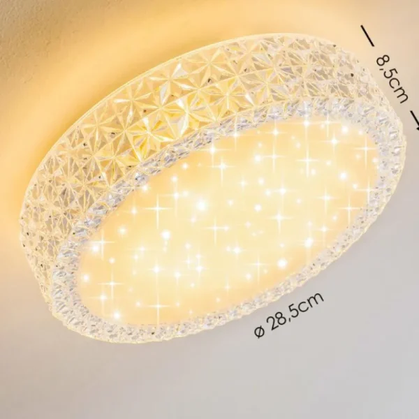 hofstein Plafonnier Norra LED Blanc, 1 lumière* Lampes En Verre