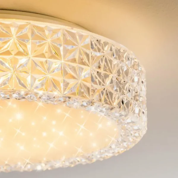 hofstein Plafonnier Norra LED Blanc, 1 lumière* Lampes En Verre