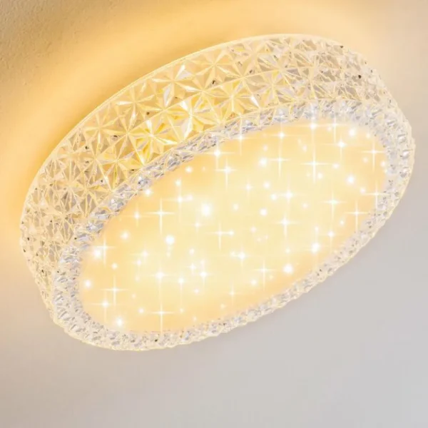 hofstein Plafonnier Norra LED Blanc, 1 lumière* Lampes En Verre