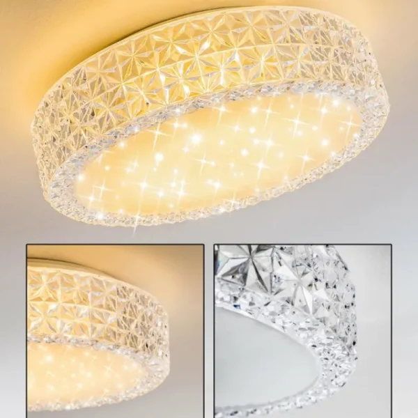 hofstein Plafonnier Norra LED Blanc, 1 lumière* Lampes En Verre
