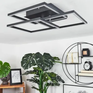 hofstein Plafonnier Oberegg LED Blanc, 1 lumière, Télécommandes* Lampes Modernes