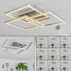 hofstein Plafonnier Oberegg LED Chrome, Nickel mat, 1 lumière, Télécommandes* Lampes Modernes