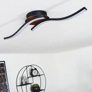 hofstein Plafonnier Odda LED Couleur bois, Noir, 2 lumières* Lampes Modernes