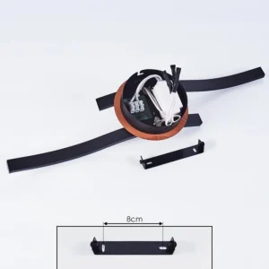 hofstein Plafonnier Odda LED Couleur bois, Noir, 2 lumières* Lampes Modernes