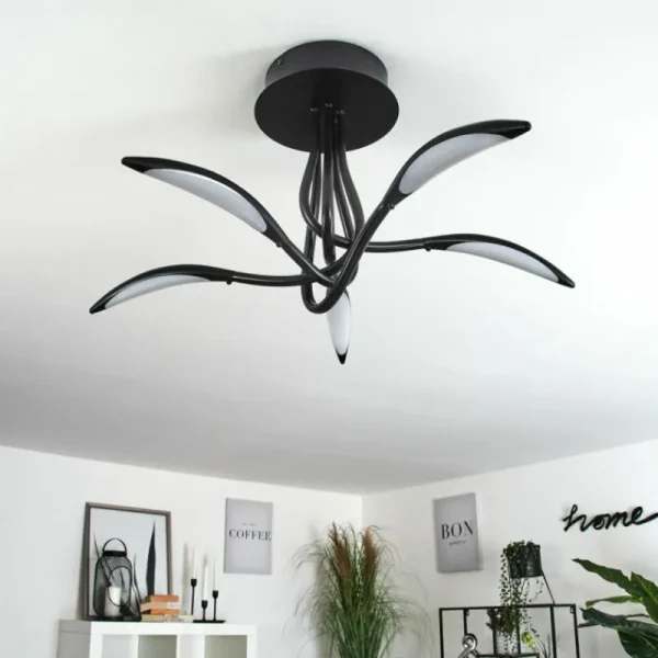 hofstein Plafonnier Oetling LED Noir, 1 lumière* Lampes Modernes