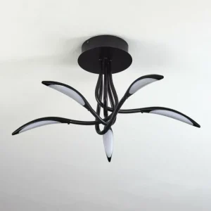 hofstein Plafonnier Oetling LED Noir, 1 lumière* Lampes Modernes