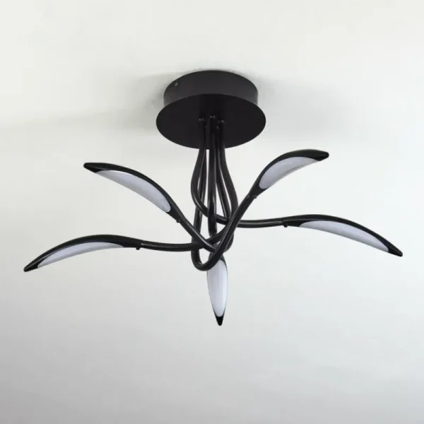 hofstein Plafonnier Oetling LED Noir, 1 lumière* Lampes Modernes