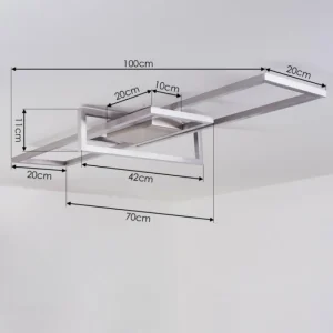 hofstein Plafonnier Omega LED Nickel mat, 1 lumière* Lampes Modernes