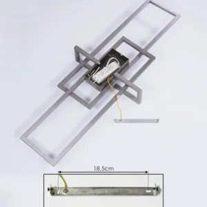 hofstein Plafonnier Omega LED Nickel mat, 1 lumière* Lampes Modernes