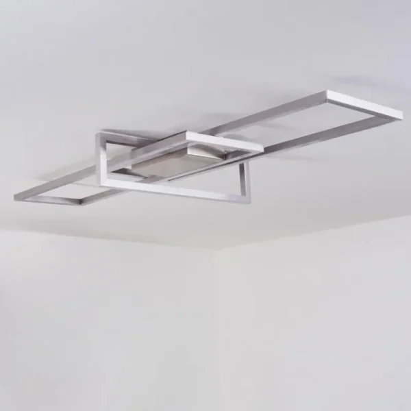 hofstein Plafonnier Omega LED Nickel mat, 1 lumière* Lampes Modernes